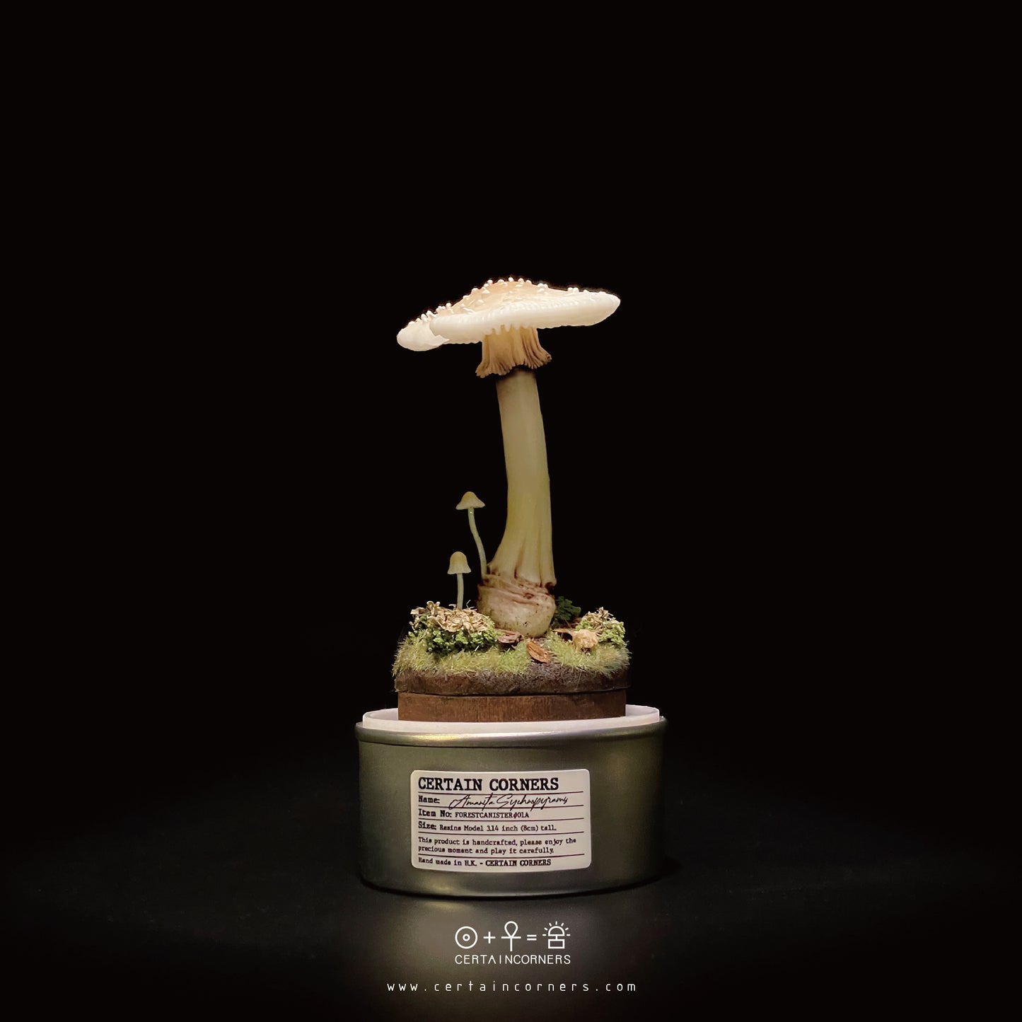 蘑菇雕塑輕觸式可調控小夜燈 - 殘托鵝膏 Forest Canister Lamp - Amanita Sychnopyramis