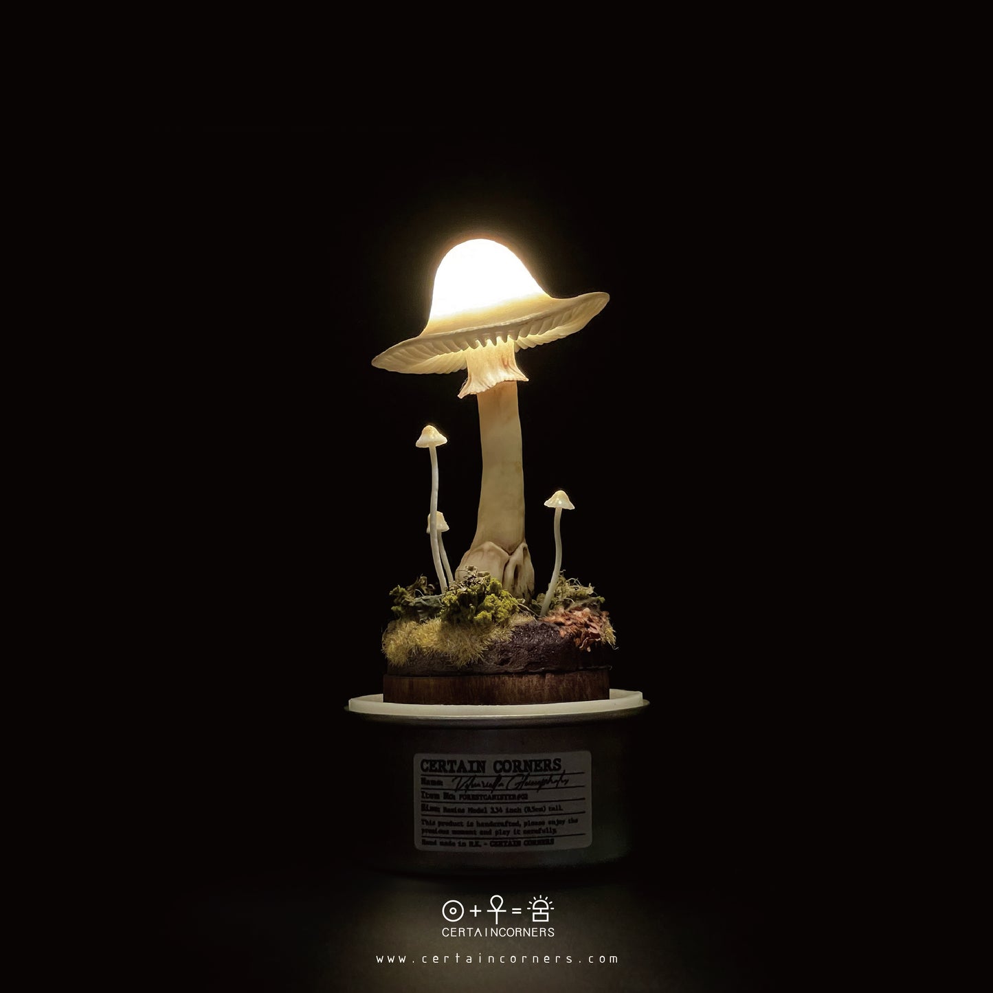 蘑菇雕塑輕觸式可調控小夜燈 - 黏蓋小包腳菇 Forest Canister Lamp -  Volvariella Gloiocephala