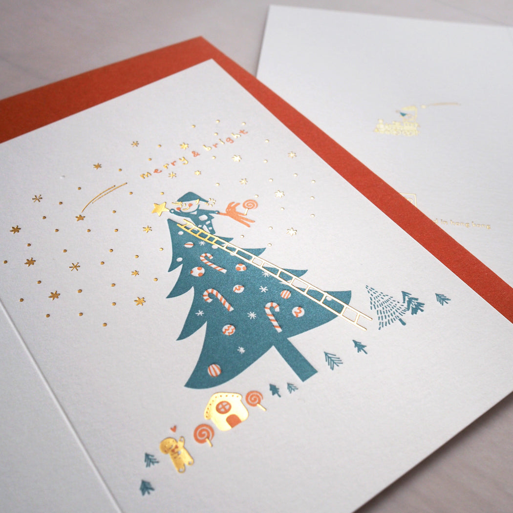 凸版印刷聖誕卡 - 摘星精靈 Letterpress Xmas Card - Catching Star